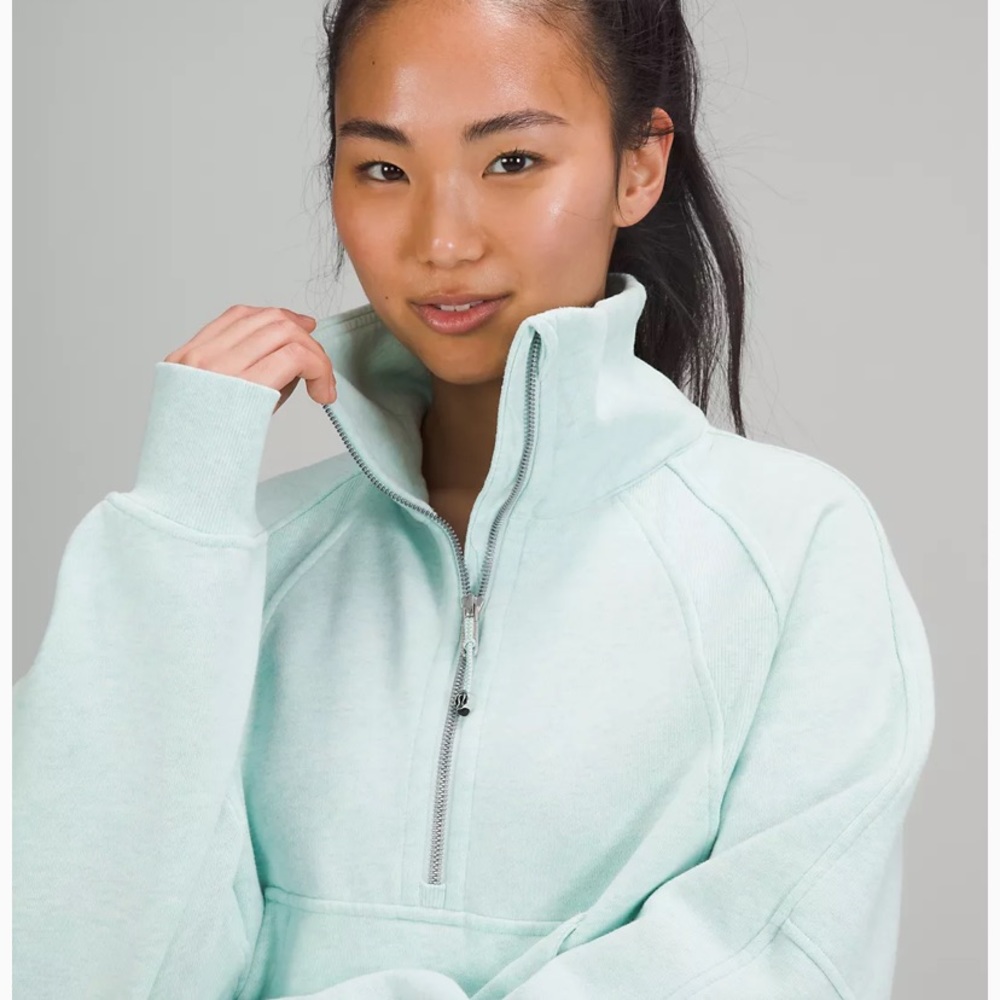 ❤️LULULEMON SCUBA OVERSIZED FUNNEL NECK HOODIE/JACKET-HEATHERED MINT-XL/XXL❤️ - Picture 8 of 16